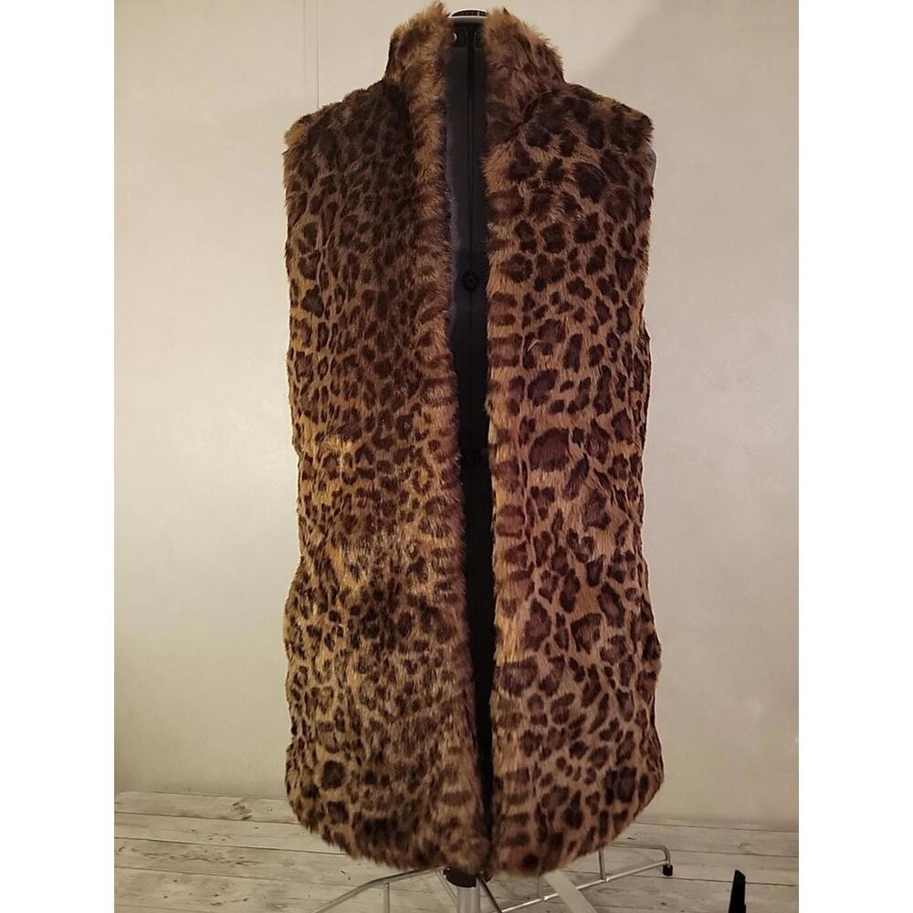 NWT~ W118 By Walter Baker Faux Fur Cheetah Print ~ Barry Vest ~ Size Small (S)